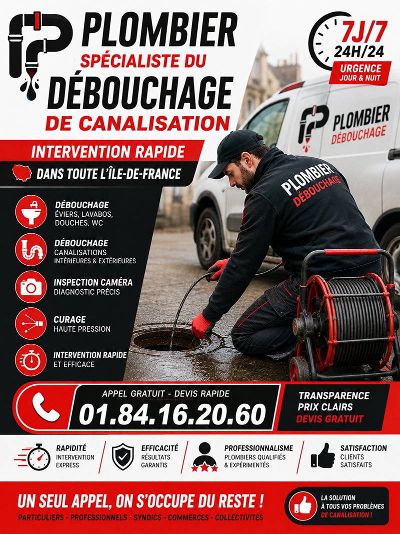Debouchage de Canalisations Pantin